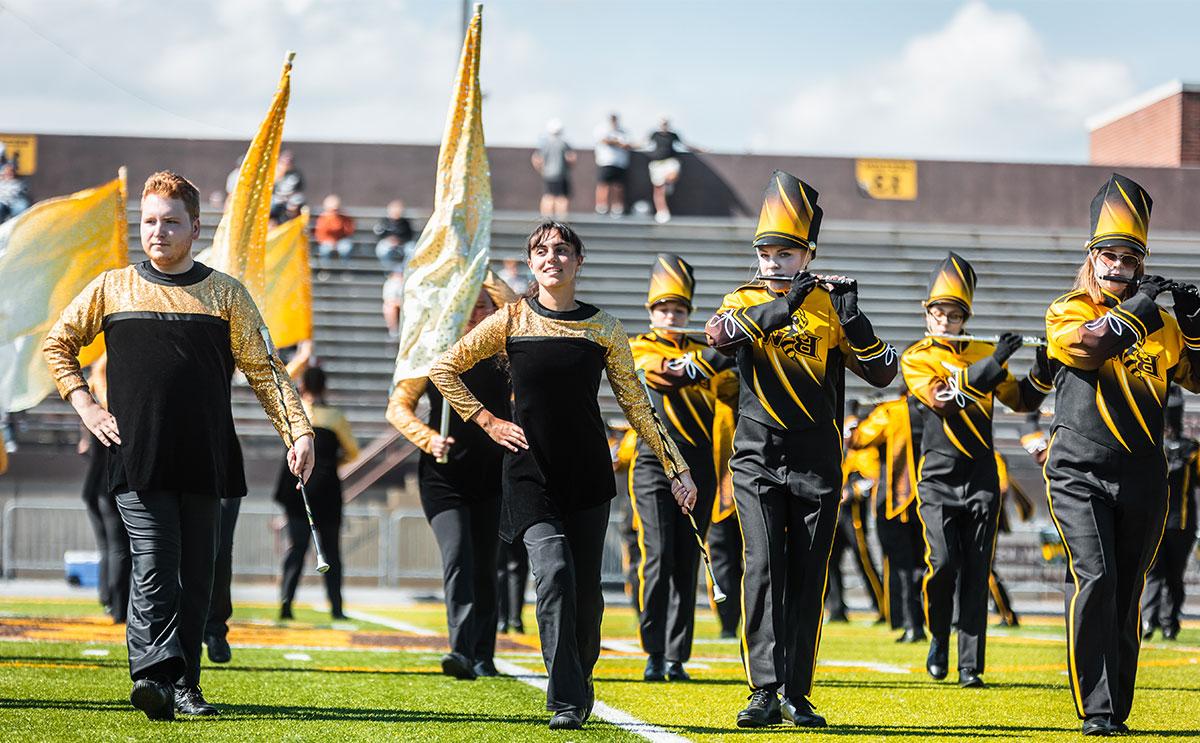 Marching Band Color Guard and Twirlers